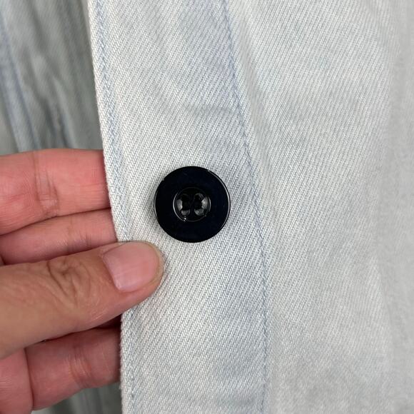 NEW Velvet Heart Thick Denim Full Button Light Blue Chore Shacket Medium - Picture 7 of 11